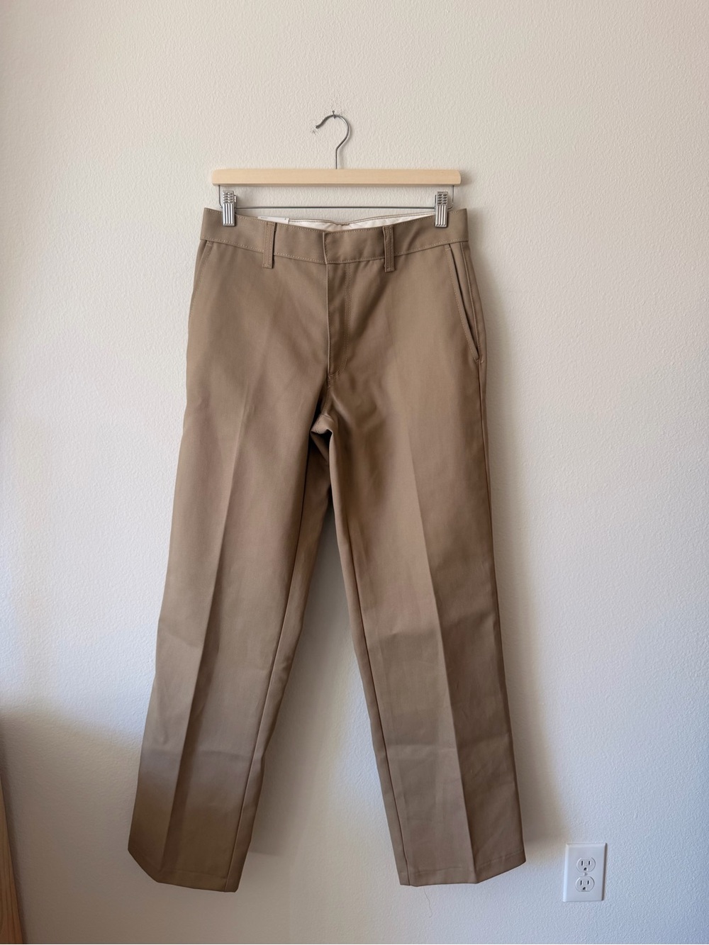 ZW Chino Pant Women’s Chinos Mid Rise Straight Leg Full Length in Khaki Brown